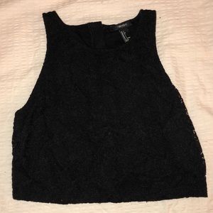 Floral lace crop top